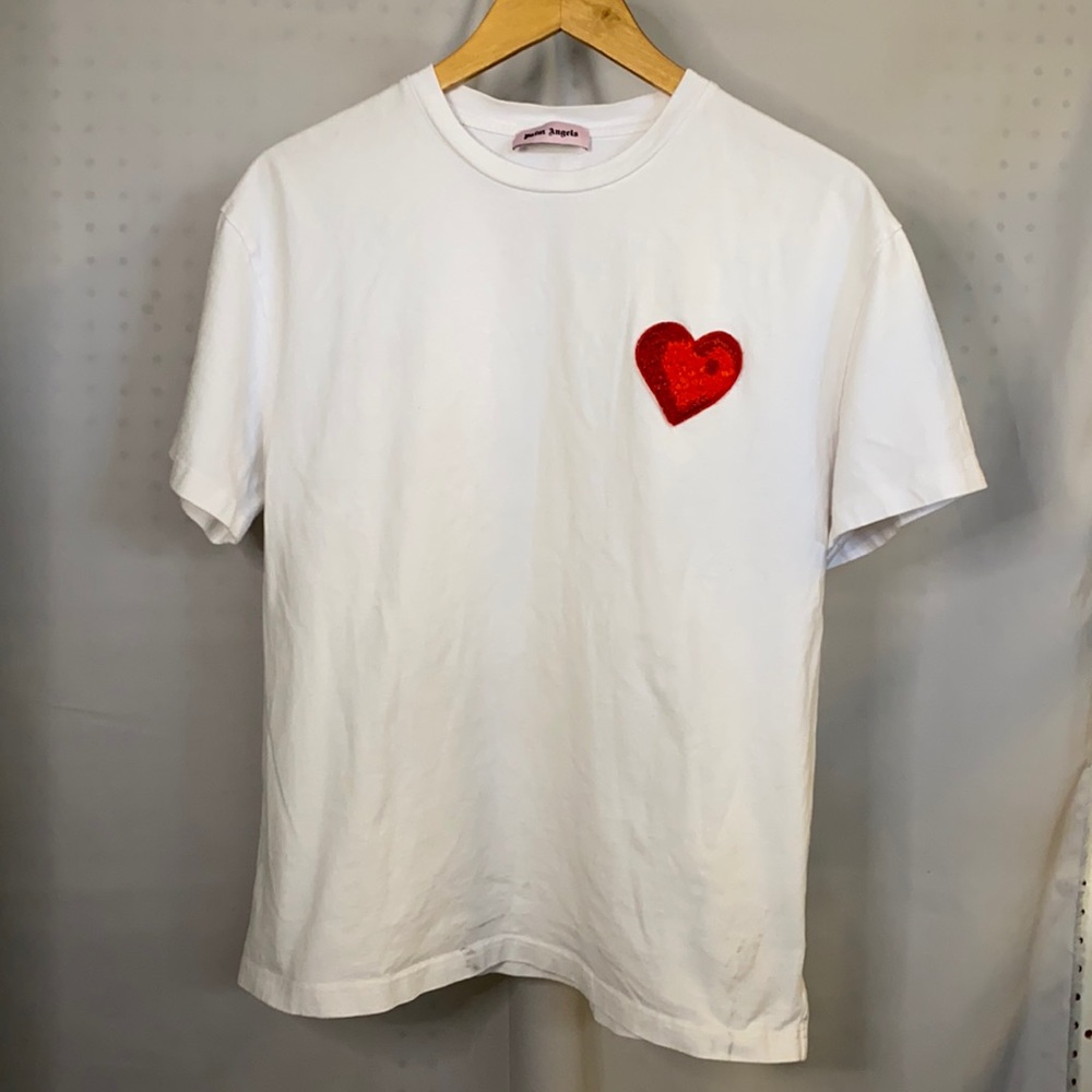 Palm Angels t-shirt with heart me a size small.